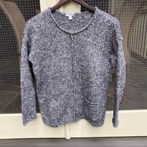 J. Jill Knit Sweater Marled Gray
